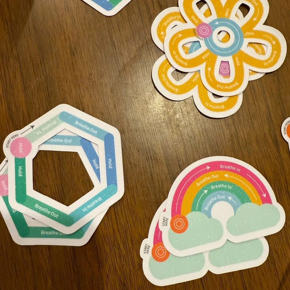 mindfulness calming sensory stickers - great Valentine’s Day gifts!